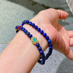 Natural Lapis Lazuli Multi Wrap Beaded Bracelet Natural Lapis Lazuli Multi Wrap Beaded Bracelet