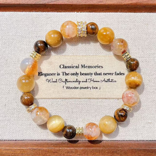 Natural Citrine Tiger's Eye Bracelet Natural Citrine Tiger's Eye Bracelet