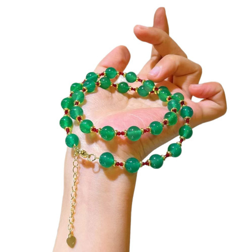 Premium Wizard of Oz Green Chalcedony Chalcedony Jade Necklace