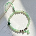Natural Green Strawberry Quartz Beaded Phone Lanyard Strap Natural Green Strawberry Quartz Beaded Phone Lanyard Strap