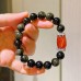 Designer Carnelian Red Agate Golden Obsidian 10mm Bracelet