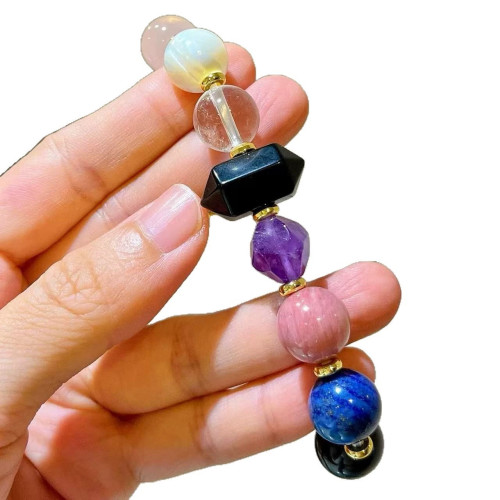 Rainbow Gemstone Beaded Bracelet
