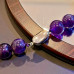 Grape Purple Natural Amethyst Large Bead Necklace