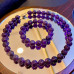 Grape Purple Natural Amethyst Large Bead Necklace