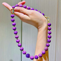 Vintage Natural Crystal Royal Purple Necklace Vintage Natural Crystal Royal Purple Necklace