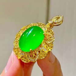 Haute Couture Natural Jade Pendant