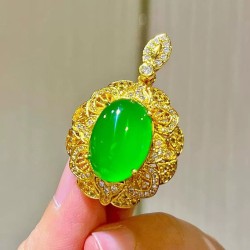 Haute Couture Natural Jade Pendant