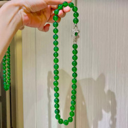 High Quality Icy Transparent Natural Jade Necklace
