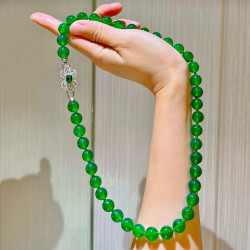 High Quality Icy Transparent Natural Jade Necklace