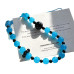 Natural Blue Chalcedony Black Onyx Beaded Phone Lanyard Strap Natural Blue Chalcedony Black Onyx Beaded Phone Lanyard Strap