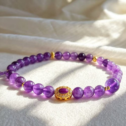 Natural Amethyst Beaded Phone Lanyard Strap Natural Amethyst Beaded Phone Lanyard Strap