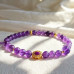 Natural Amethyst Beaded Phone Lanyard Strap