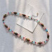 Premium Vintage Designer Aquamarine Rose Quartz Clavicle Necklace