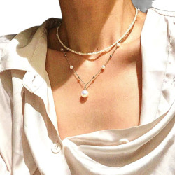 Dainty Pearl Clavicle Necklace