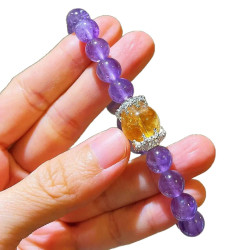 Vintage Designer Amethyst Citrine Bracelet