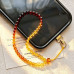 Natural Honey Amber Blood Amber Beaded Phone Chain Bracelet Natural Honey Amber Blood Amber Beaded Phone Chain Bracelet