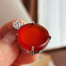 Pigeon Blood Red Carnelian Pendant Necklace Vintage Style Pigeon Blood Red Carnelian Pendant Necklace Vintage Style
