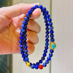 Natural Lapis Lazuli Multi Wrap Beaded Bracelet Natural Lapis Lazuli Multi Wrap Beaded Bracelet