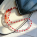 Natural Clear Quartz Carnelian Beaded Phone Lanyard Strap Natural Clear Quartz Carnelian Beaded Phone Lanyard Strap