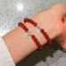 925 Sterling Silver Pigeon Blood Carnelian Beaded Bracelet 925 Sterling Silver Pigeon Blood Carnelian Beaded Bracelet