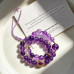 Natural Amethyst Beaded Phone Lanyard Strap