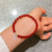 925 Sterling Silver Pigeon Blood Carnelian Beaded Bracelet 925 Sterling Silver Pigeon Blood Carnelian Beaded Bracelet