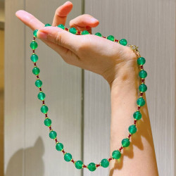 Premium Wizard of Oz Green Chalcedony Chalcedony Jade Necklace Premium Wizard of Oz Green Chalcedony Chalcedony Jade Necklace