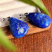 Large Natural Lapis Lazuli Teardrop Pendant Necklace, Vintage Style Statement Jewelry Large Natural Lapis Lazuli Teardrop Pendant Necklace, Vintage Style Statement Jewelry