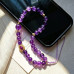 Natural Amethyst Beaded Phone Lanyard Strap