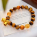 Natural Tiger Eye Citrine Beaded Bracelet Warm Brown Natural Tiger Eye Citrine Beaded Bracelet Warm Brown