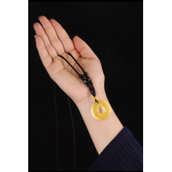 Putuo Mountain Natural Citrine Pixiu Wealth & Protection Pendant