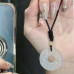 Natural White Agate Pixiu Fortune & Protection Pendant