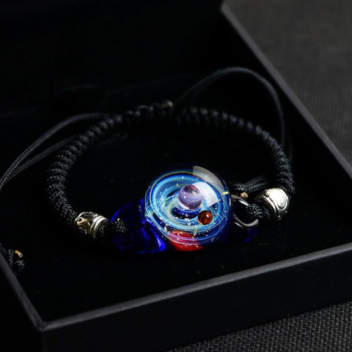 Galaxy Bracelet for Women | Handmade Universe Glass Bead Bracelet