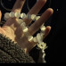 White Cat's Eye Glass 18-Bead Bracelet | Buddhist Prayer Bead Bracelet