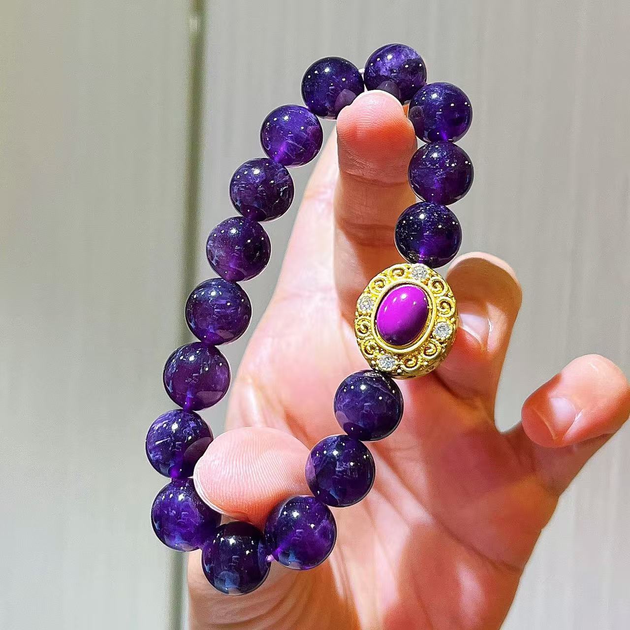Amethyst 10mm Bracelet