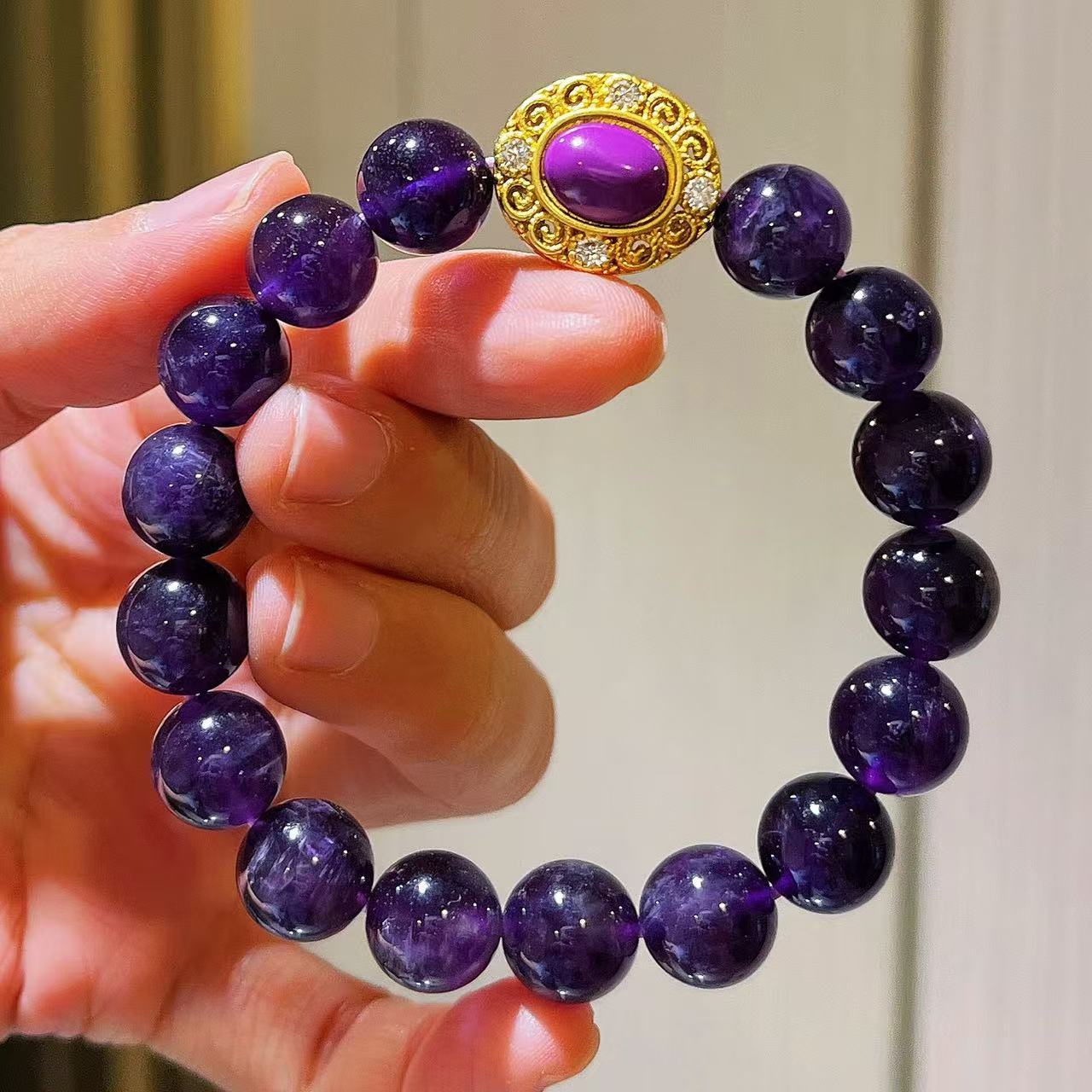 Amethyst 10mm Bracelet