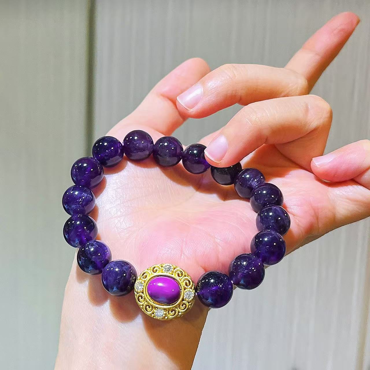 Amethyst 10mm Bracelet