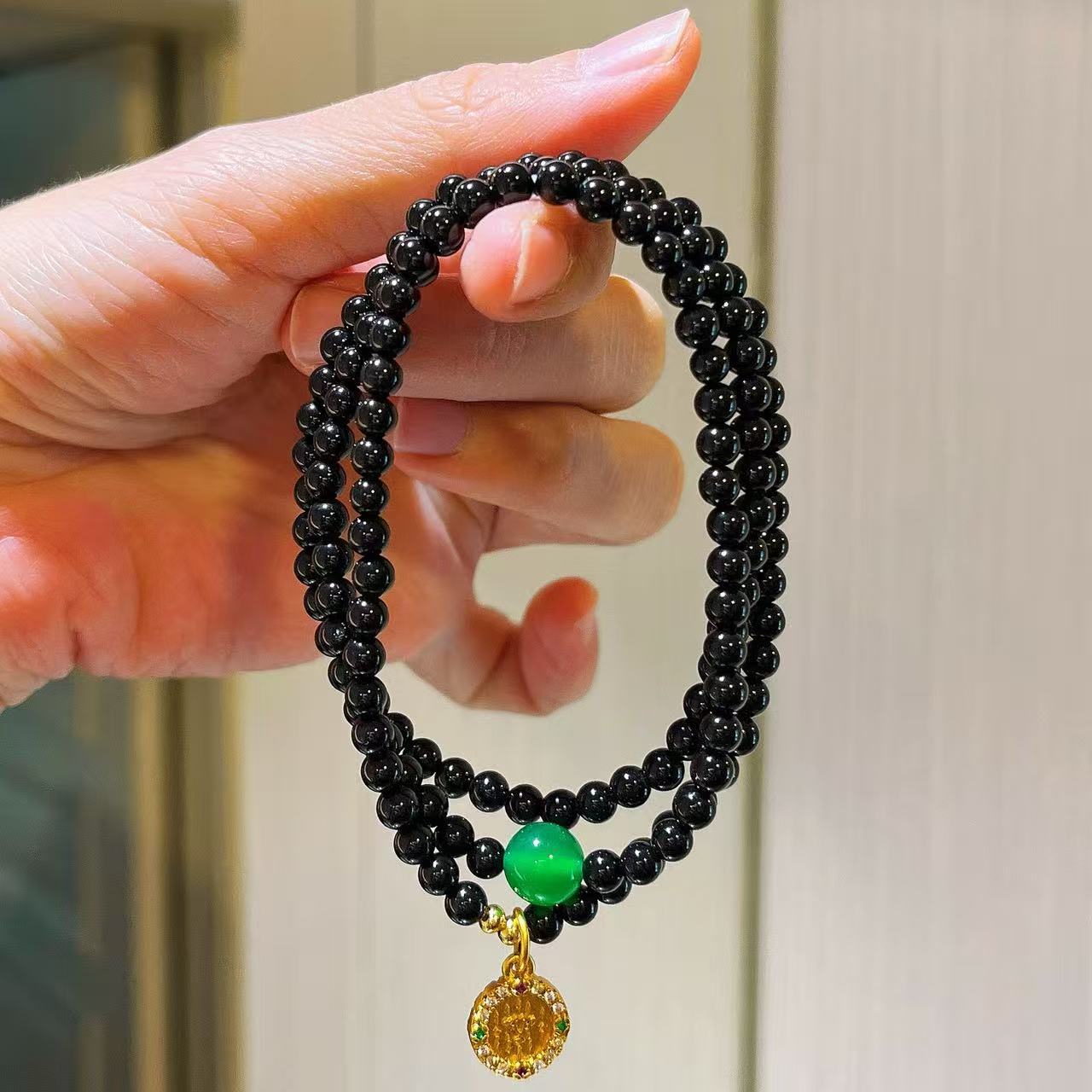 Designer Natural Jade Multi-Wrap Bracelet