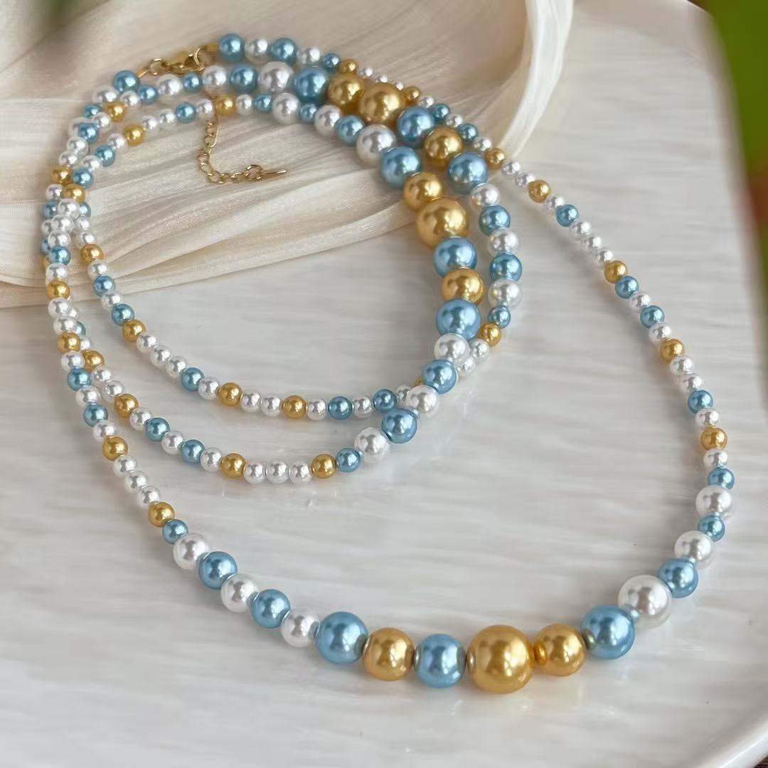 Vintage Oriental Pearl Sweater Chain Necklace