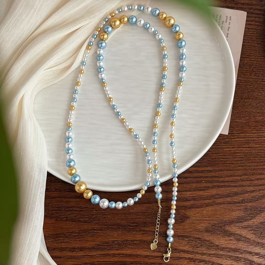 Vintage Oriental Pearl Sweater Chain Necklace