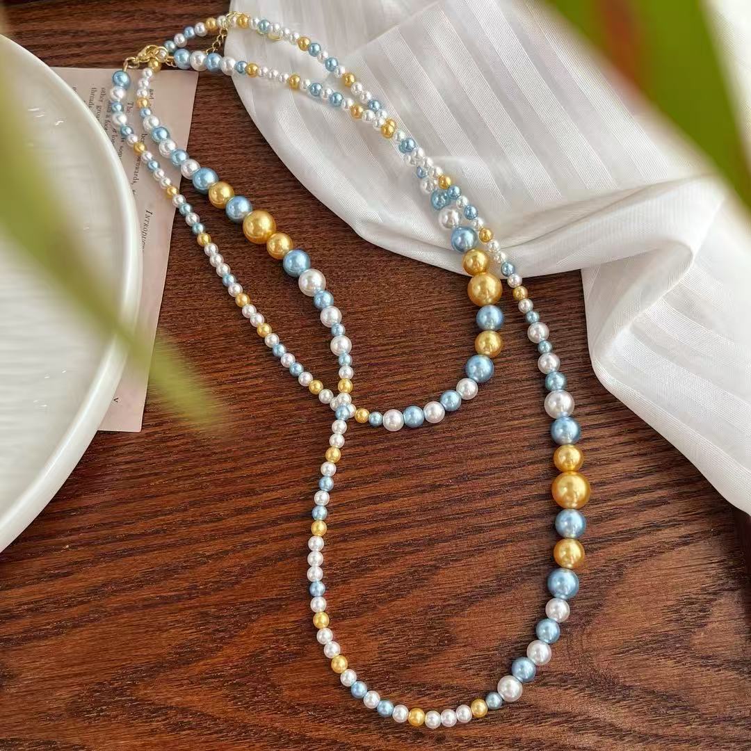 Vintage Oriental Pearl Sweater Chain Necklace