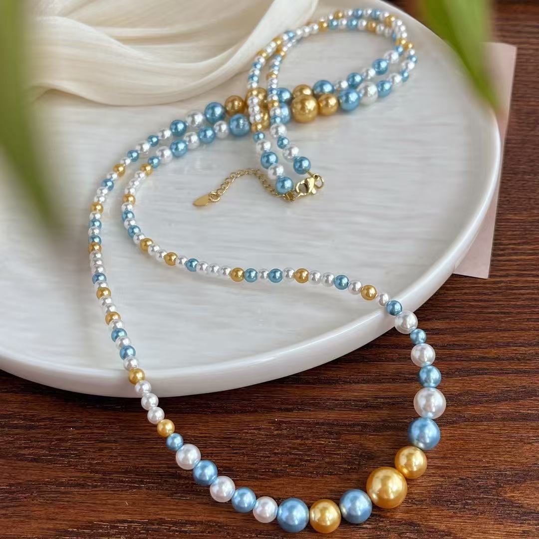 Vintage Oriental Pearl Sweater Chain Necklace