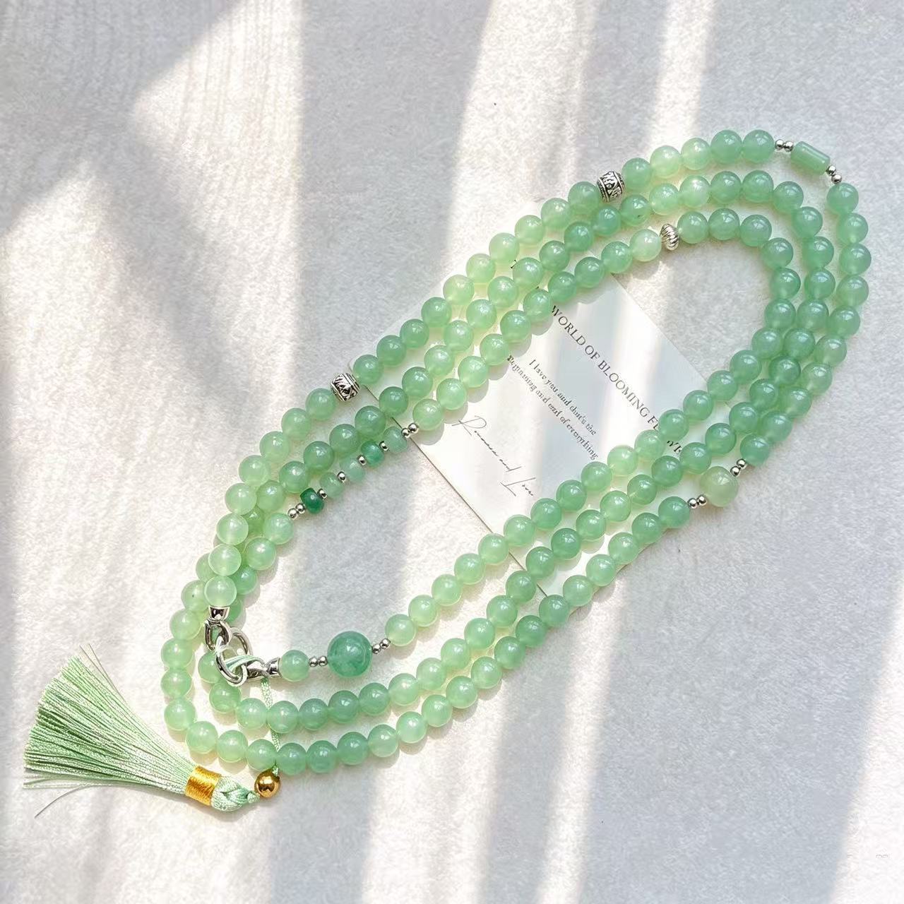 Designer High Quality Natural Green Aventurine Jade Necklace