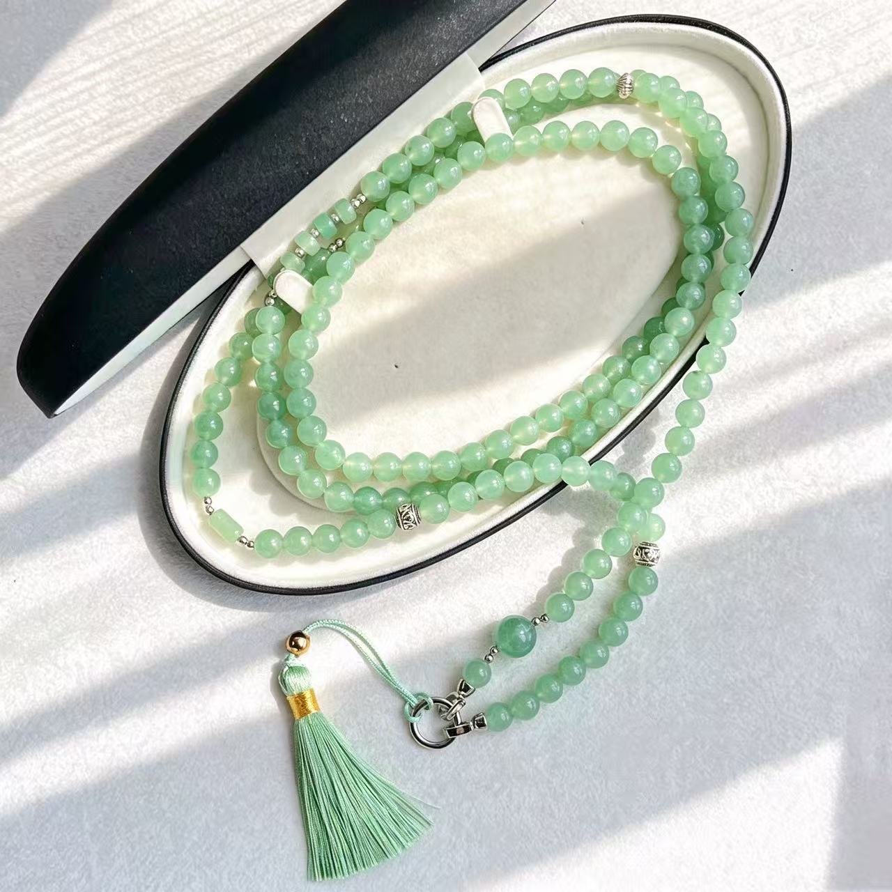 Designer High Quality Natural Green Aventurine Jade Necklace