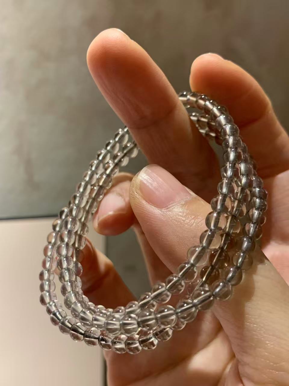 Smoky Quartz Multi-Wrap 4mm Bracelet