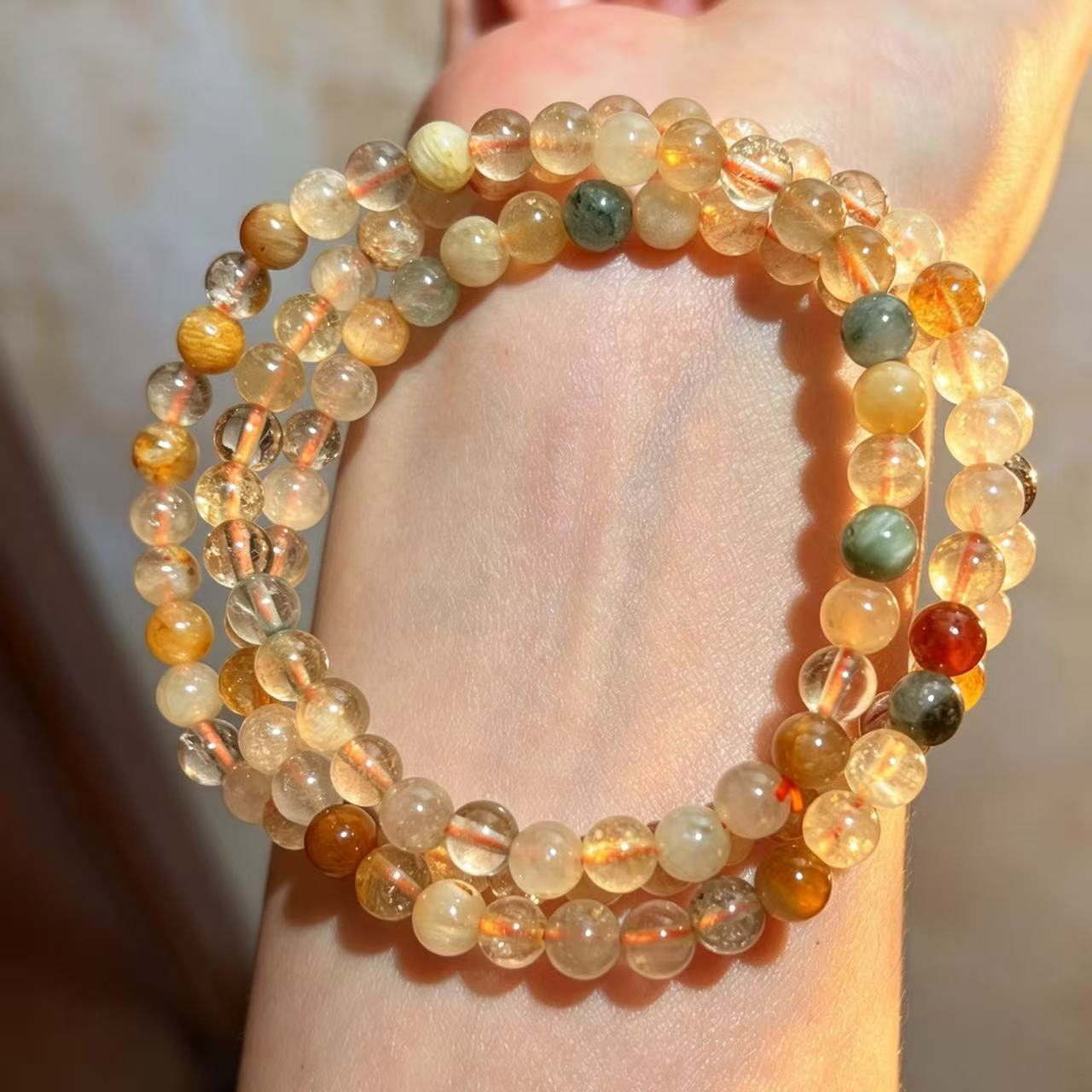 Maillard Rutilated Quartz Multi-Wrap Bracelet