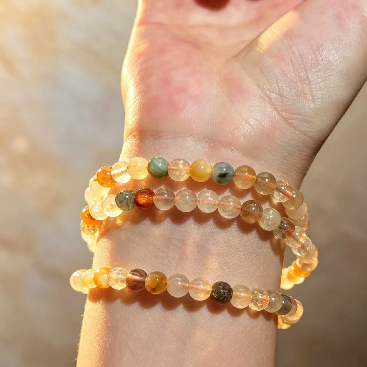 Maillard Rutilated Quartz Multi-Wrap Bracelet
