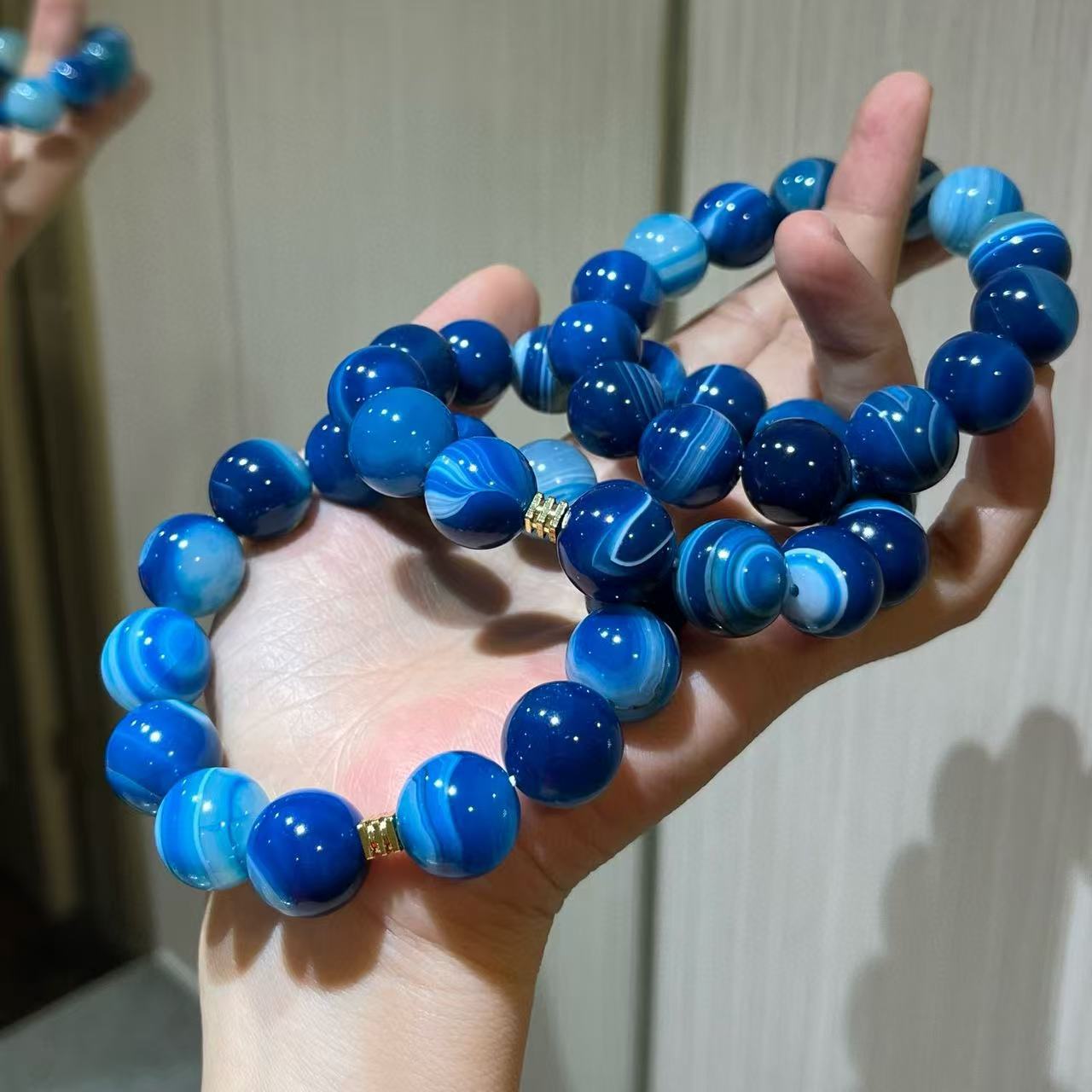 Natural Jade 14mm Bracelet