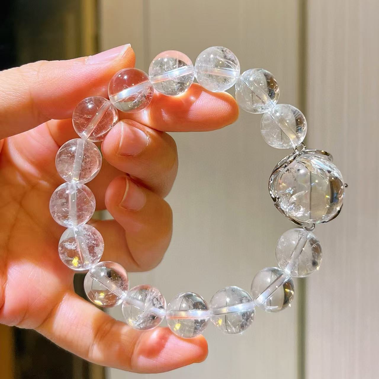 Natural Clear Quartz 12mm Bracelet