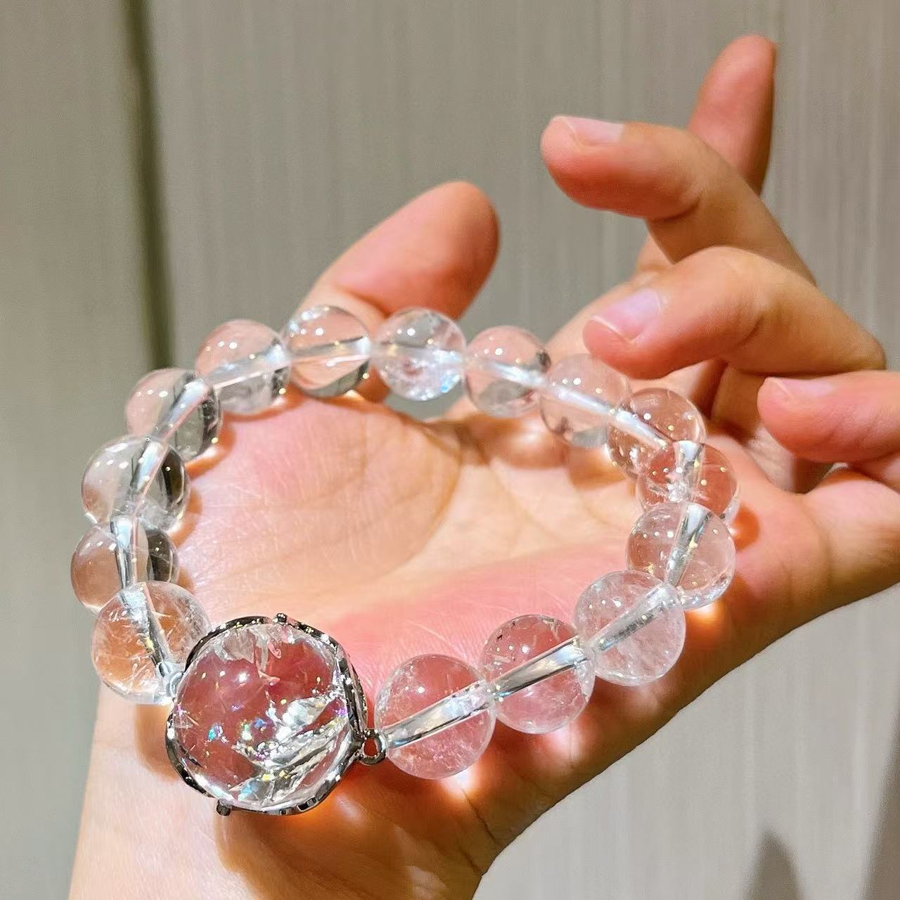 Natural Clear Quartz 12mm Bracelet
